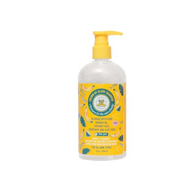 Blessed Bananas Crown of Glory Shampoo - Natural Banana Oil, Coconut Milk, Rosemary Aloe Vera Blend - Cleanse, Rejuvenate, Hydrate - Protects Against Damage - Reduces Frizz - 1 Count