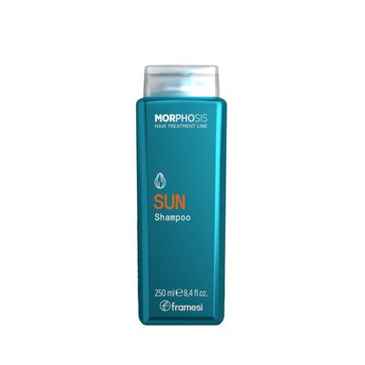 Framesi Morphosis SUN Shampoo, Gently Removes Chlorine and Residues of Salt and Sand, Deeply Cleanses and Hydrates Hair and Scalp, Natural Ingredients, Color Safe