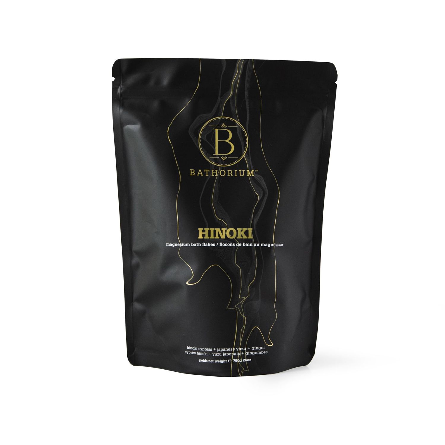 Bathorium Hinoki Mineral Magnesium Chloride Bath Flake, Relaxing Bath Soak with Japanese Hinoki, Detoxifying, pH Balanced for Women, Good for Sensitive Skin, 26 oz