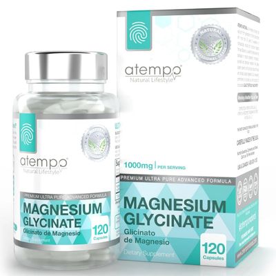 Magnesium Glycinate Capsules - Supplement to Support Relaxation, Sleep, Heart Health, Nerves, and Muscles - High Absorption - 120 Vegan Capsules