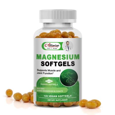 Magnesium Glycinate Supplemnt, High Absorption Dietary Supplement for Muscle, Heart, Nerve and Bone Support, Gluten Free, Non GMO, 120 Capsules, 60 Day Supply