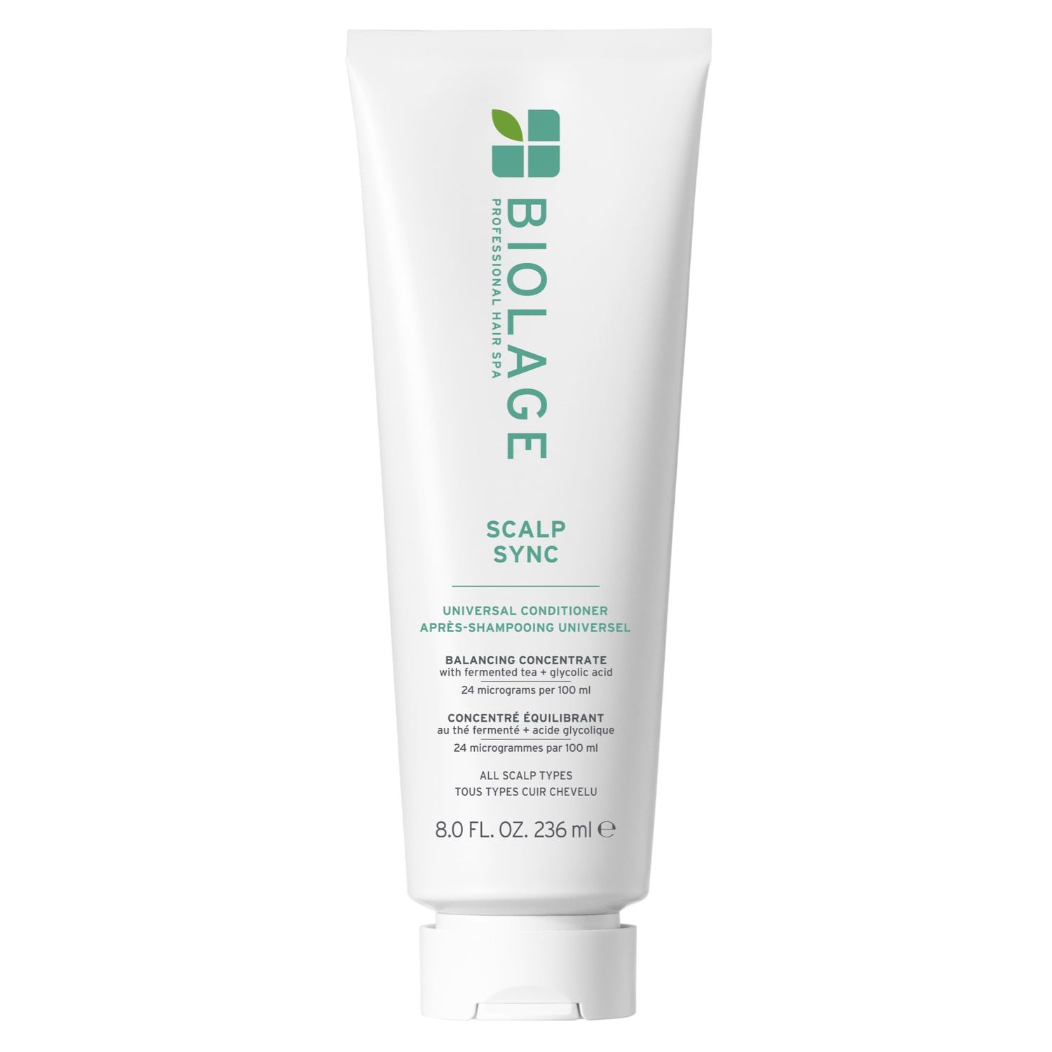 BIOLAGE Scalp Sync Universal Conditioner - Nourishing Hydrating for All Scalp Types, Lightweight Conditioning, Fermented Tea Blend Glycolic Acid, Vegan Paraben-Free, 8 Fl Oz, packaging may vary