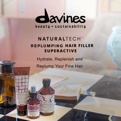 Davines Naturaltech REPLUMPING Hair Filler Superactive, Leave-In Treatment To Invigorate, Add Shine And Fullness, Anti-Humidity Styling Protection, 3.38 Fl Oz