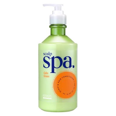 Kerasys Scalp Spa Silicone Free Weakly Acidic AHA Calm Green 25.36 fl oz 750 ml (Conditioner, 1-Pack)
