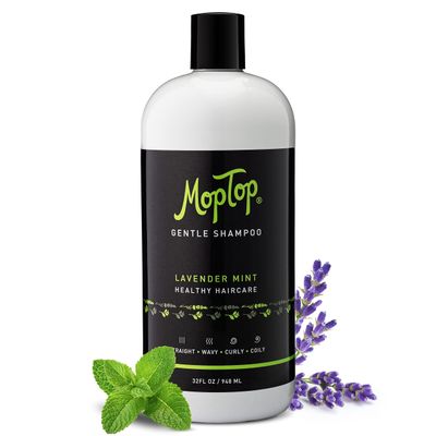MopTop Salon Quality Gentle Shampoo, Reduces Frizz, Cleanses Hair, All Hair Types, Sulfate Paraben Free, Color Safe, 32oz