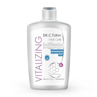 FARMASi Vitalizing Anti-Dandruff Shampoo, Apple Cider Vinegar, Garlic All Hair Types 17 fl.oz 500ml