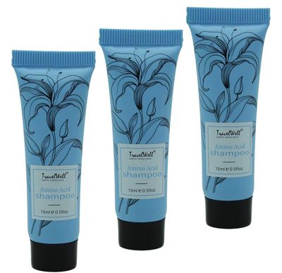 Travelwell Flower Series Hotel Travel Size Guest Bulk Shampoo 0.5 Fl Oz15ml, Individually Wrapped 200 Tubes per Box