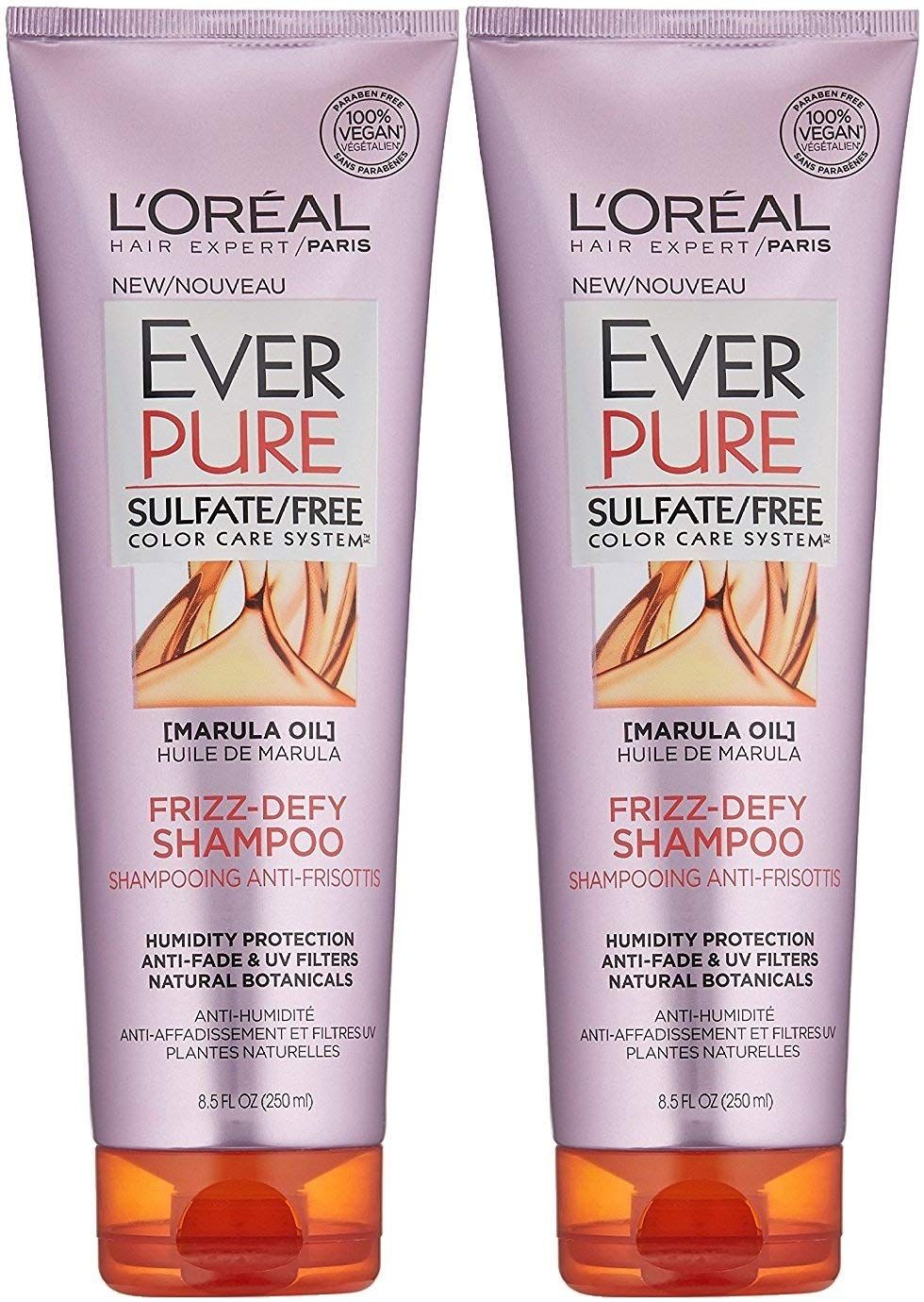 L Oreal ParisEver Pure Frizz-Defy Marula Oil Conditioner, 8.5 Fl Oz (Pack of 2)