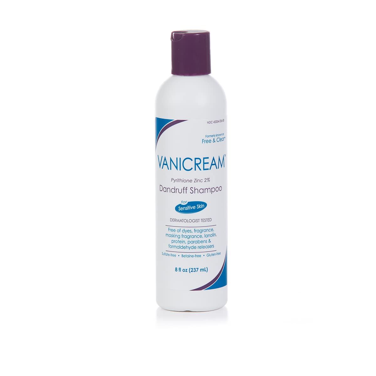 Vanicream Medicated Dandruff Shampoo Maximum OTC Strength, Pyrithione Zinc 2 Unscented, 8 Fl Oz (Pack of 12)