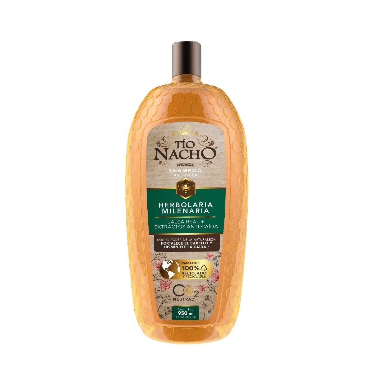 T o Nacho HERBOLARIA MILENARIA, Shampoo JALEA REAL, extractos de CHILE, BARDANA, ALOE VERA y JOJOBA,