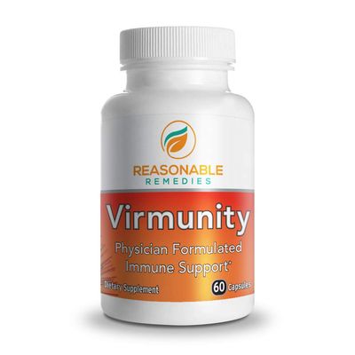 Reasonable Remedies: Virmunity - Immune Support Supplement, 60 Capsules for Adults, with Vitamin C and E, Selenium, Zinc, Antioxidants, NAC, and probiotics.