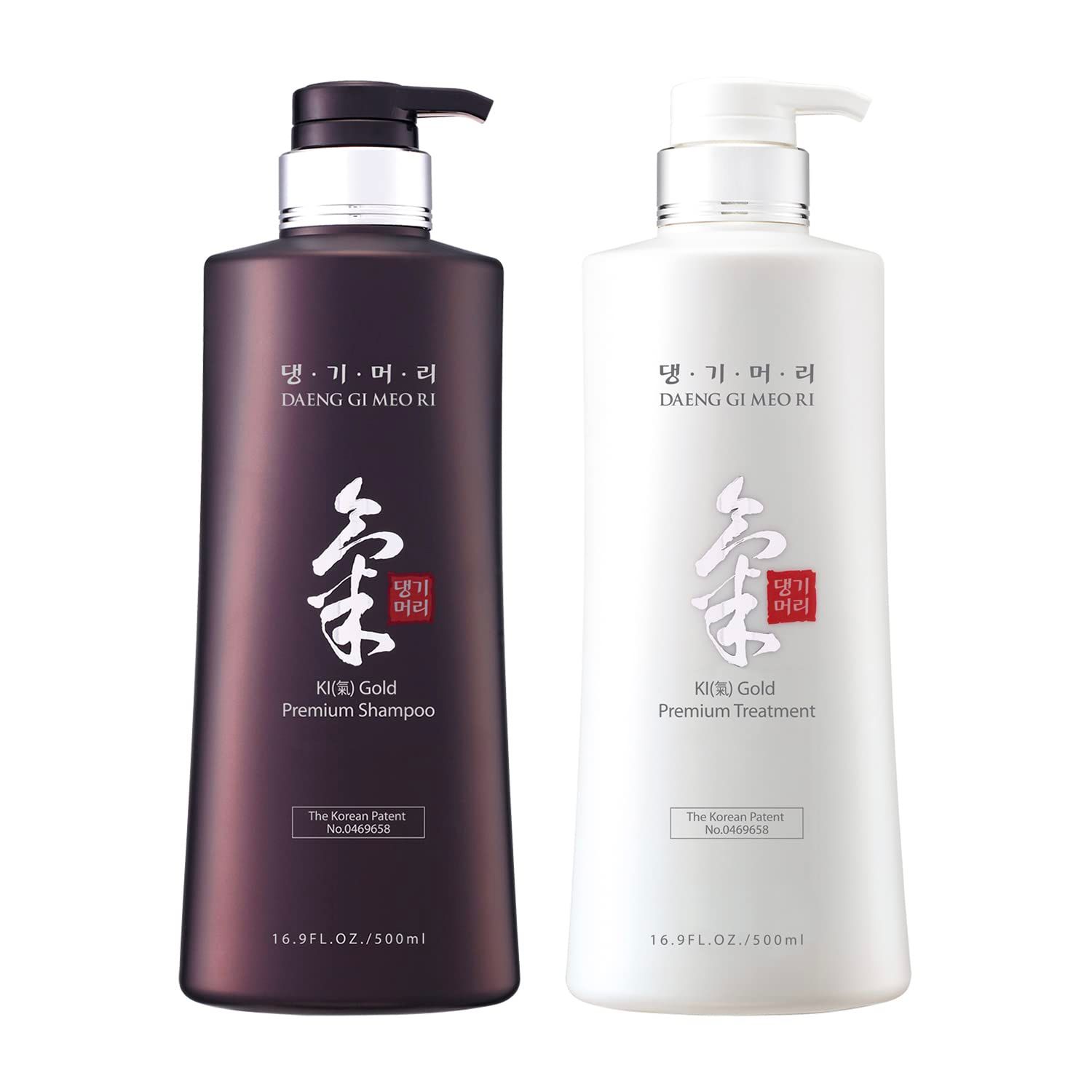 Daeng Gi Meo Ri - Ki Gold Premium ShampooTreatment Set (16.9 fl oz) - Nourishing Korean K-beauty Solution for Dry and Rough Hair