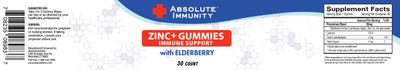 Absolute Immunity-Elderberry Gummy Bears to Maximize Your Potential with ZINC infussed Gummies, Delicious Potent Combo for Robust Health,The Ultimate Immune Support Gummies for Adults Kids 30ct.