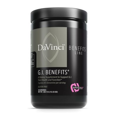 DAVINCI Labs GI Benefits - Digestive Health Supplement Powder with Zinc L-Glutamine - Support Immune System Healthy Digestion - Gut Health Supplement for Men Women - 30 Servings (384.15 g)