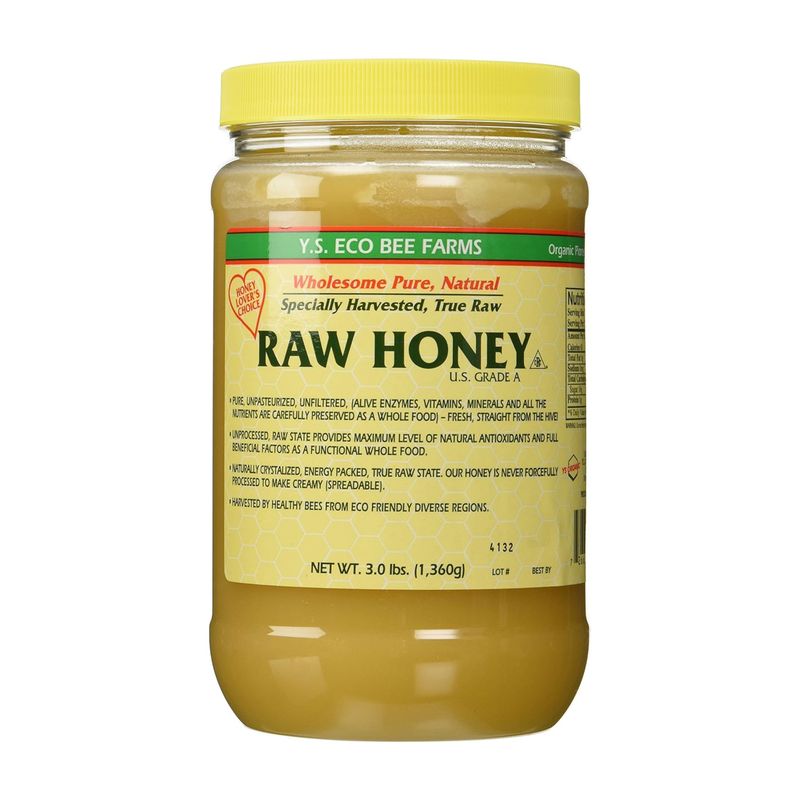 YS Eco Bee Farms RAW HONEY - Raw, Unfiltered, Unpasteurized - Kosher (3 Lb (2 Pack))