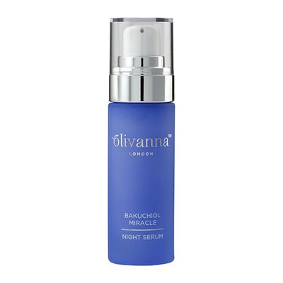 Olivanna Bakuchiol Miracle Night Serum - Retinol Serum for Face - Restores Luminosity, Firms, Plumps and Hydrates Skin - Facial Moisturizer - 1 oz