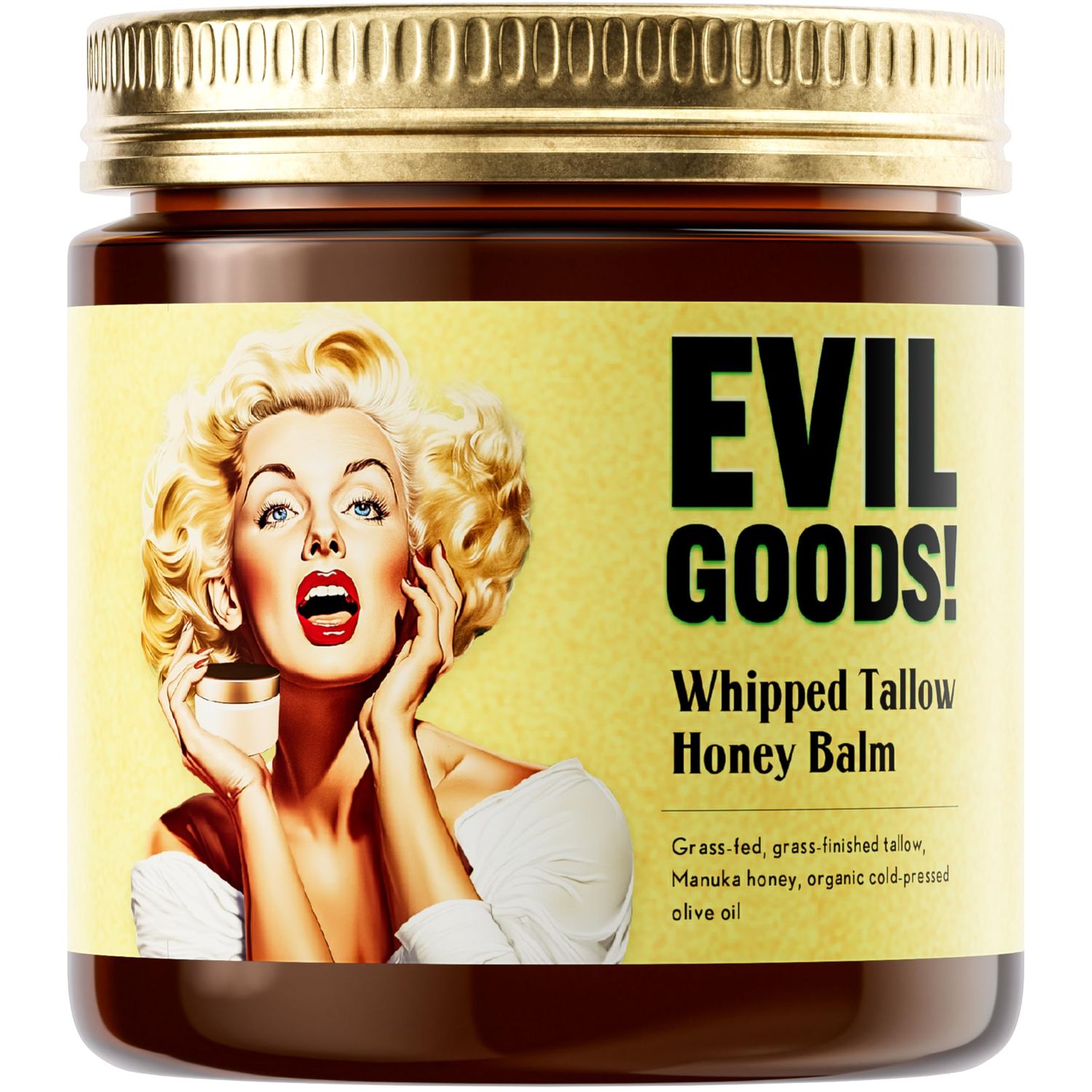 Whipped Beef Tallow and Manuka Honey Moisturizer for Skin, Face, Lips, Body - Unscented