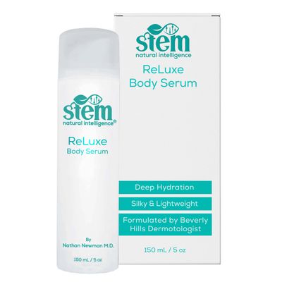 STEM ReLuxe Body Serum, Hydrating Serum for Women, Whole Body and Facial Care, Premium Ingredients for Luxury Skin Care, Dermatologist Developed Tested Research, 5 oz