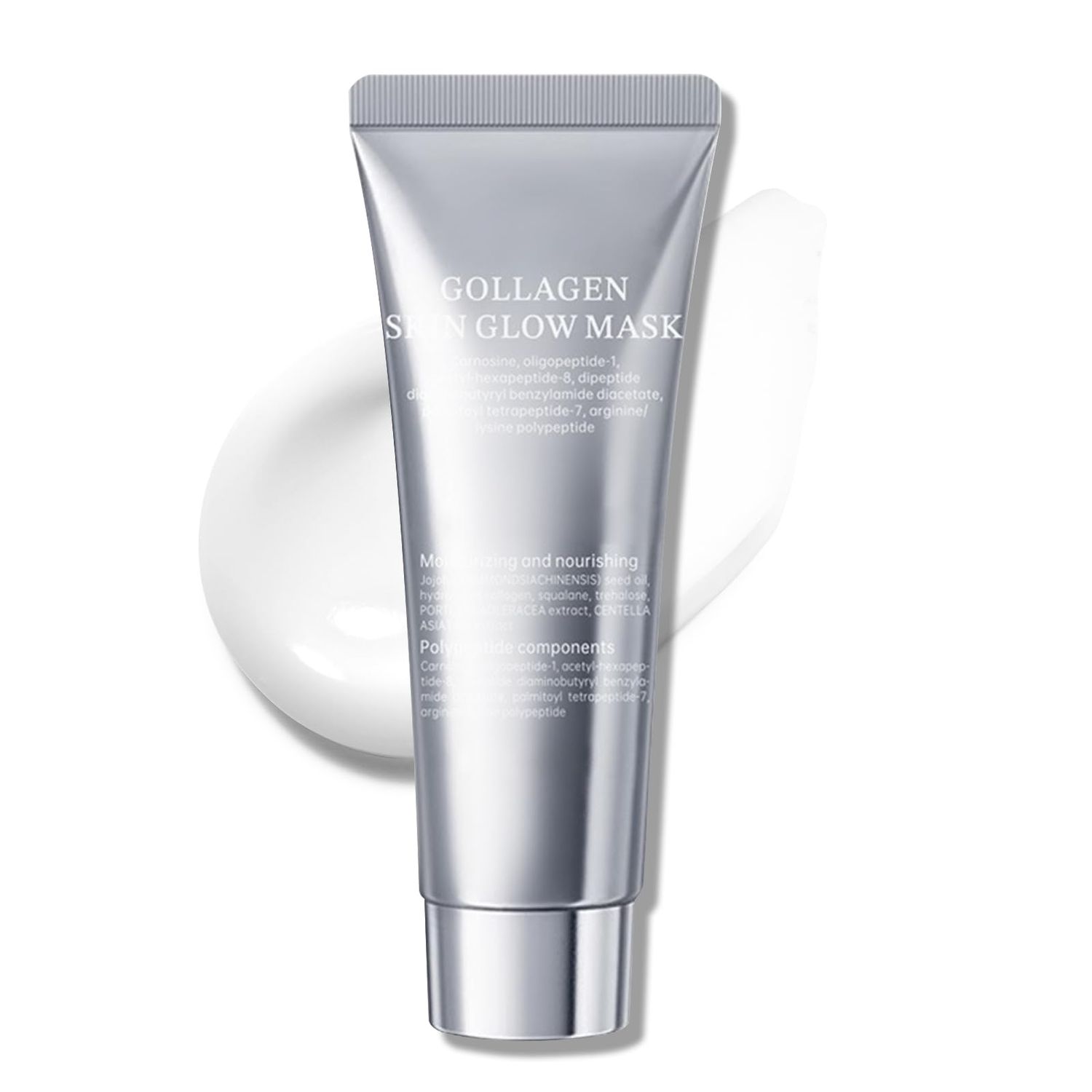 Erinde Collagen Night Wrapping Mask, Peel Off Overnight Collagen Face Mask, Reduces Fine Lines Dullness, Hydrolyzed Collagen Facial Mask for Glowy Skin, Elasticity, Firming, Hydrating, 65g