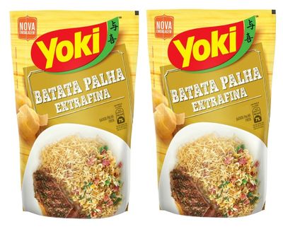 Batata Palha Extrafina Extra Fine Potato Sticks - Yoki - 4.23 oz - Pack of 02