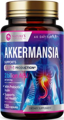 Akkermansia Probiotic Supplement - 2 Billion AFU GLP-1 Supplement with Prebiotic Fiber - Akkermansia Muciniphila GLP-1 Probiotics for Women Men - Digestive, Gut Immune Support - 120 Capsules