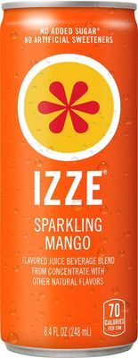 IZZE Sparkling Juice Beverage Blend, Dawn Variety Pack, Mango, Clementine, Strawberry, Pomegranate, No Sugar Added, 8.4 FL OZ, 24 Cans