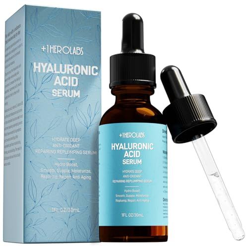 Low-Molecular Hyaluronic Acid Serum for Face with Vitamin C, B5, E, Niacinamide - Deep Hydrating, Anti-Aging, Plumping, Safe for Sensitive Skin, Fragrance-Free 1 Fl Oz