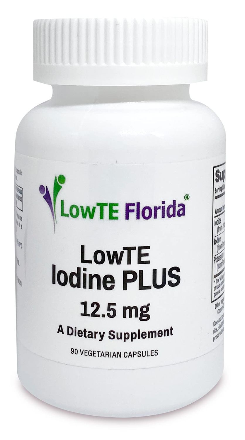 LowTE Florida Iodine Plus 12.5 mg - 90 Vegetarian Capsules for Energy, Mood, Healthy Body Function Iodine Supplement for Strengthening Hair, Nails, Teeth Regulates Metabolism