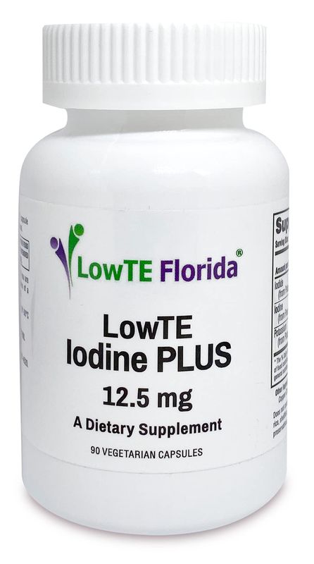LowTE Florida Iodine Plus 12.5 mg - 90 Vegetarian Capsules for Energy, Mood, Healthy Body Function Iodine Supplement for Strengthening Hair, Nails, Teeth Regulates Metabolism