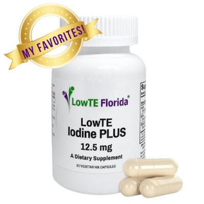 LowTE Florida Iodine Plus 12.5 mg - 90 Vegetarian Capsules for Energy, Mood, Healthy Body Function Iodine Supplement for Strengthening Hair, Nails, Teeth Regulates Metabolism