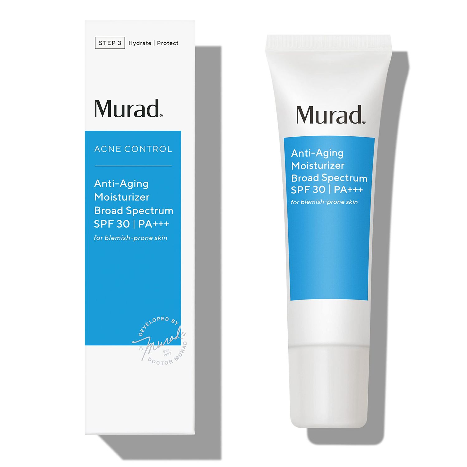 Murad Anti-Aging Moisturizer Broad Spectrum SPF 30 - Acne Control Grease-Free Face Moisturizer for Women Men - Anti-Aging Face Cream with SPF, 1.7 Fl Oz