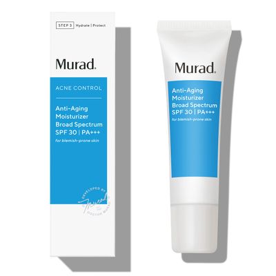 Murad Anti-Aging Moisturizer Broad Spectrum SPF 30 - Acne Control Grease-Free Face Moisturizer for Women Men - Anti-Aging Face Cream with SPF, 1.7 Fl Oz