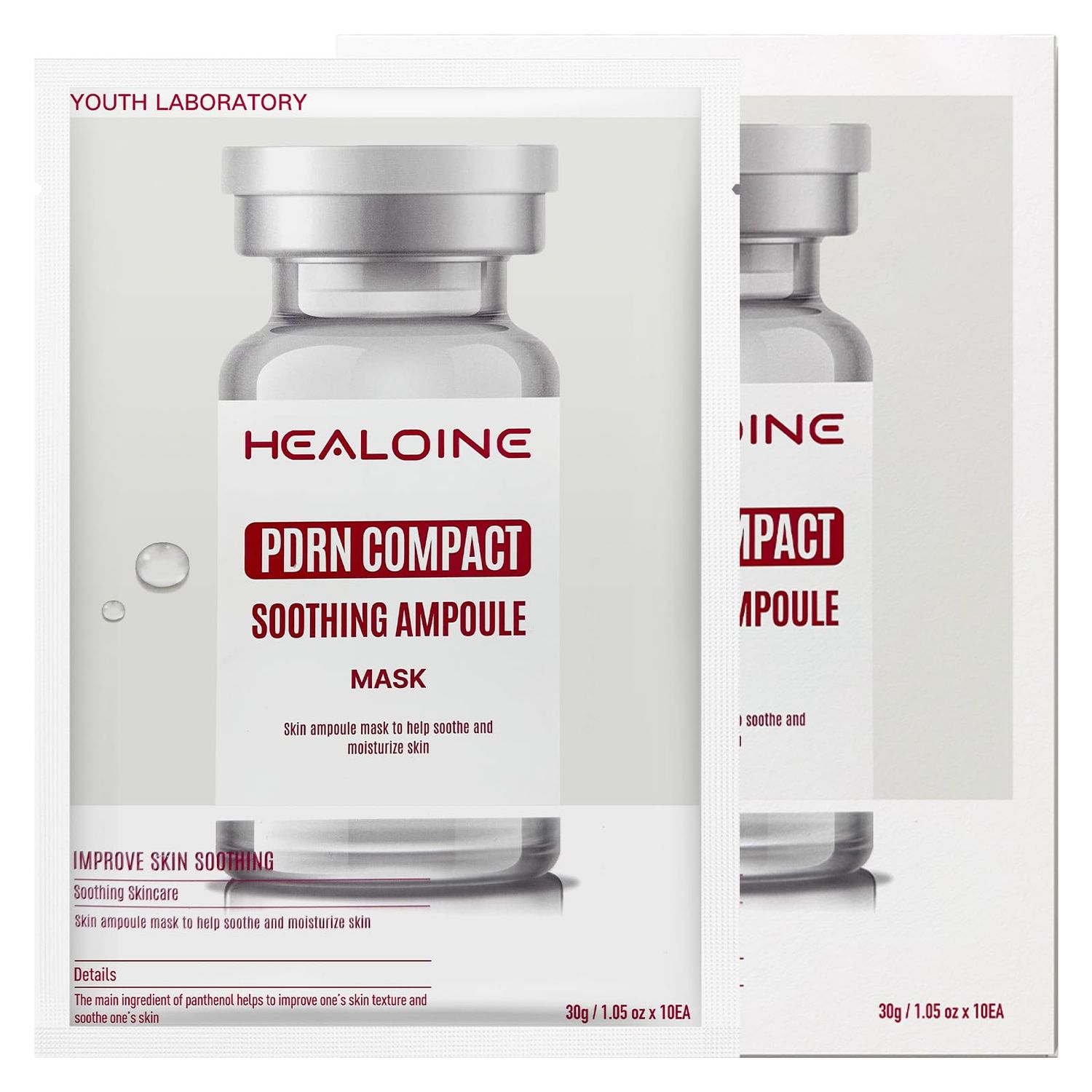 HEALOINE Salmon DNA PDRN Pink Deep Collagen Face Mask,Overnight Sensitive Irritated Skin Face Mask,Hydrating, Firming and Moisturizing Korean Facial Mask 30g10ea