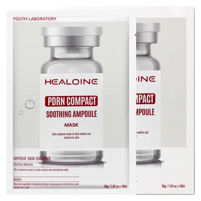 HEALOINE Salmon DNA PDRN Pink Deep Collagen Face Mask,Overnight Sensitive Irritated Skin Face Mask,Hydrating, Firming and Moisturizing Korean Facial Mask 30g10ea