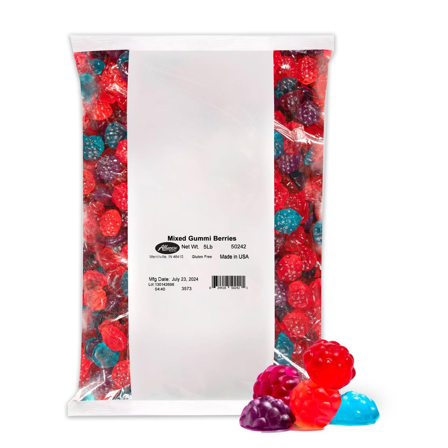 Albanese World&#39;s Best Mixed Gummi Berries, 5lbs of Candy