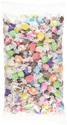 Sweet Candy Company Salt Water Taffy Individually Wrapped - Salt Water Taffy Candy Bulk, Old Fashioned Assorted Flavors, Soft and Chewy Candy Mix, Gluten Free Variety Pack - 3 lb Bag