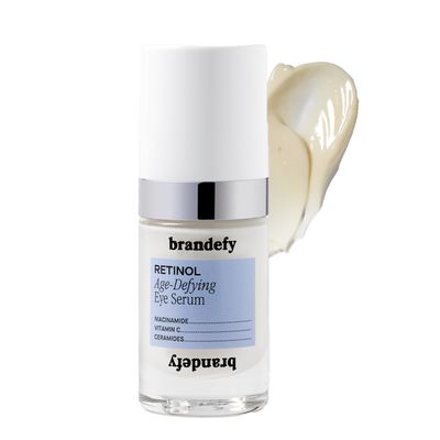 Brandefy Retinol Niacinamide Anti-Aging Eye Serum - Under Eye Cream for Dark Circles and Wrinkles - Peptide, Caffeine, Vitamin C E Eye Cream - Made in The USA (O.5 Oz)