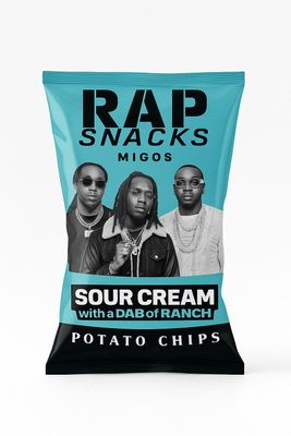 Rap&#39; Migo&#39;s Sour Cream with a Dab of Ranch Potato Chips 1 oz Bags - Pack of 12