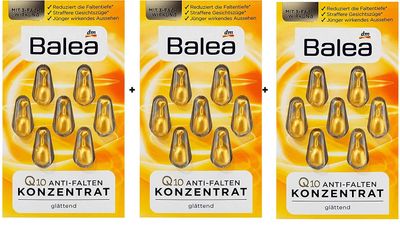 3 Packs of Balea Q10 Anti-Wrinkle Concentrate Serum 21 Capsules