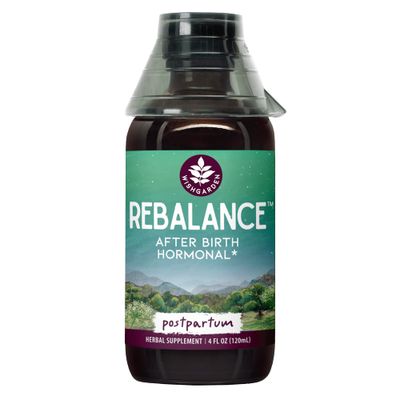 WishGarden Herbs ReBalance After Birth Hormonal - Plant-Based Herbal Supplement with Vitex Berry Motherwort Supports Healthy Postpartum Hormone Levels and Postnatal Hormone Balance, 4oz