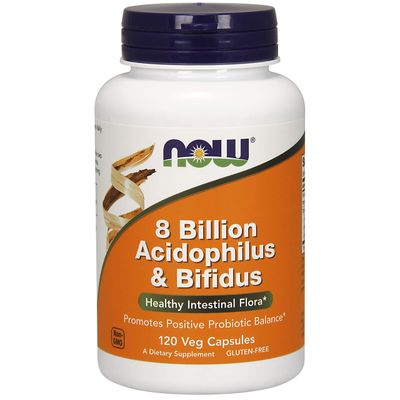 NOW Foods - 8 Billion Acidophilus Bifidus 120 vcap