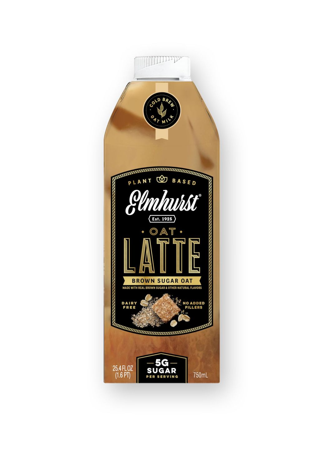 Elmhurst 1925, Brown Sugar Oat Latte, Vegan, 25.4 Ounce (Pack of 6)