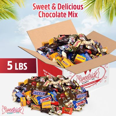 Chocolate Candy variety pack - 5 pound, Assorted Bulk Chocolate Mix, Office Candy Assortment for Birthday Party, Kids, College Students Adults.