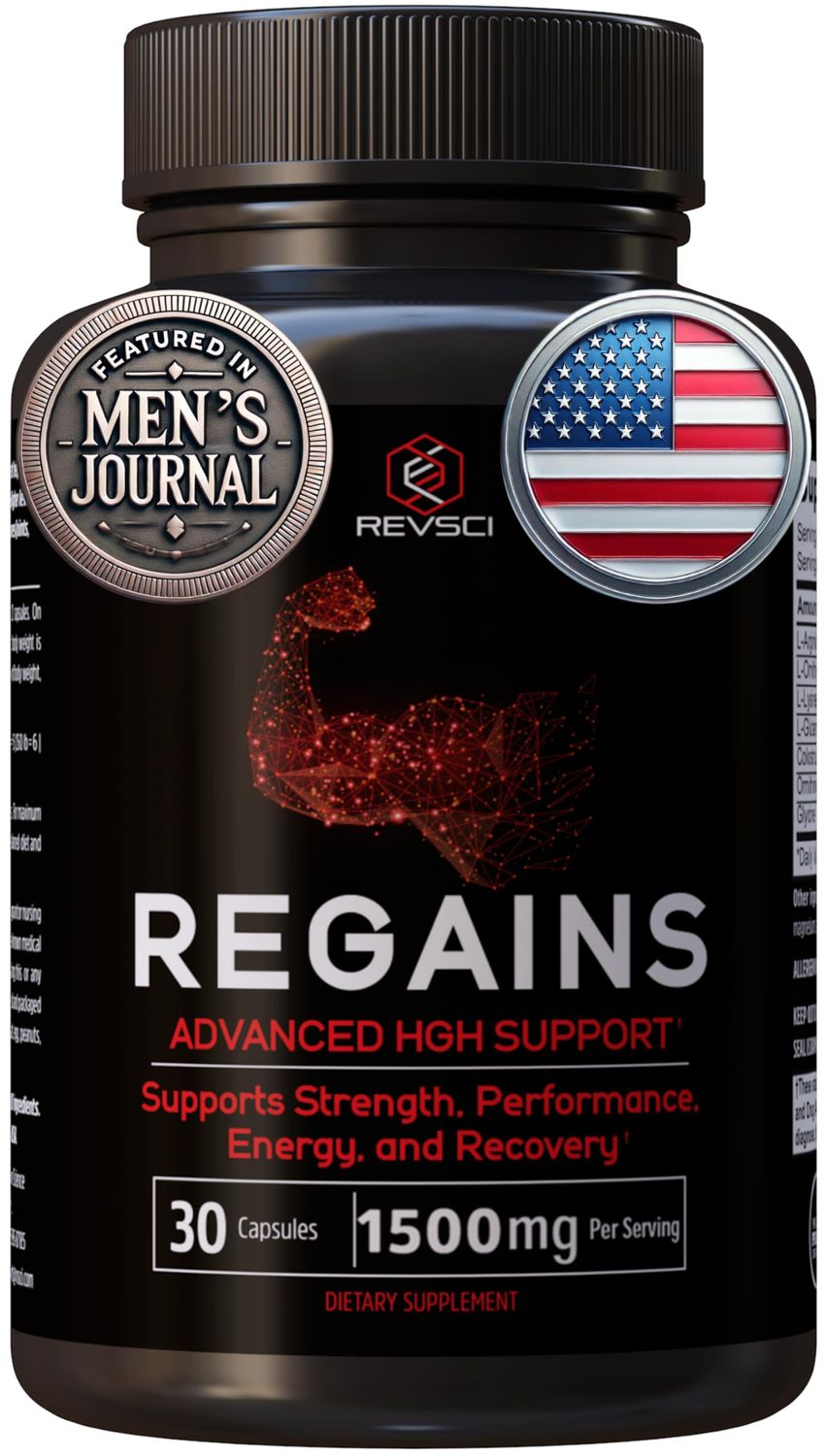 HGH Supplements for Men Women - REVSCI Regains Starter Pack, HGH Human Growth Hormone Supplements for Men, Anabolic Muscle Builder for Men, Muscle Recovery Post Workout Supplement, 30 Protein Pills