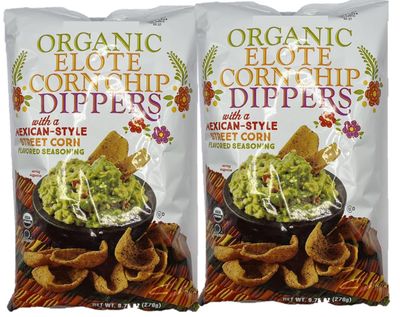 TJ&#39;s Organic Corn Chip Dippers with Grafton Way Chip Clip (Elote, 2 Pack)