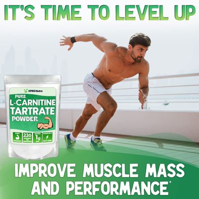 XPRS Nutra L Carnitine L Tartrate Powder - Premium Pure L Carnitine Tartrate - L-Carnitine Powder - Vegan Friendly Bulk L Carnitine Powder - Amino Acid L Carnitine Supplement (8 Ounce)