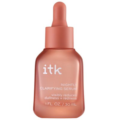 ITK Nightly Clarifying Serum - Prevent Signs of Aging Skin Congestion - Plant-Based Retinol Azelaic Formula Pepties for Healthier-Looking Skin Uneven Skin Tone - Dark Spots - Redness