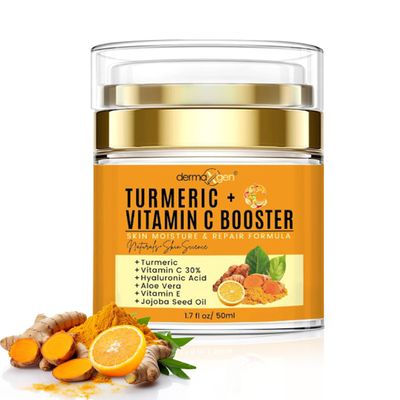 DERMAXGEN Turmeric Face Cream with 30 Vitamin C - Glow Booster, Anti-Aging Skin Repair Moisturizer for Dark Spots, Hydration Radiance - Vitamin C Cream for All Skin Types (1.7 fl oz)