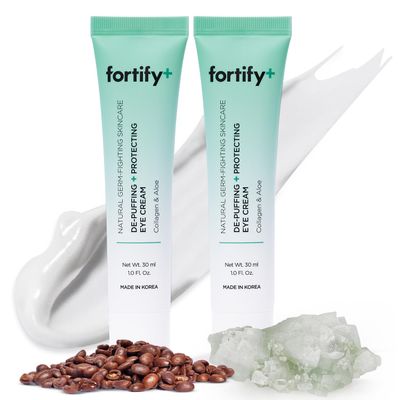Fortify 9-in-1 Natural Skincare Eye Cream - 2 Pack Anti-Aging Under Eye Cream for Dark Circles, Puffiness Bags Under Eyes - 30ML