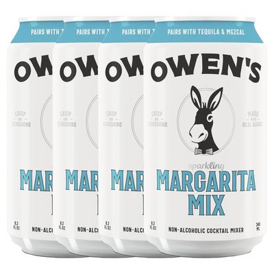 Owen s Craft Mixers Sparkling Margarita 4 Pack Handcrafted in the USA with Premium Ingredients Vegan Gluten-Free Soda Mocktail and Cocktail Mixer